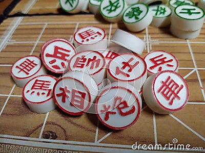 Chinese chess games Stock Photo